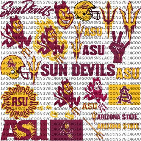 Sun Devils Svg University Svg Bundle Arizona State - Etsy