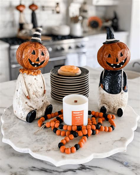 Simple Halloween Decor in Black and Orange - Home With Holly J