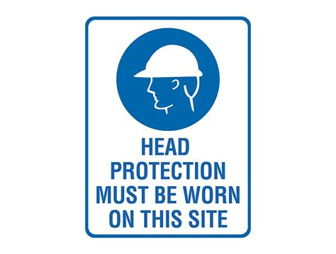 Head Protection Must Be Worn On This Site Construction Signs