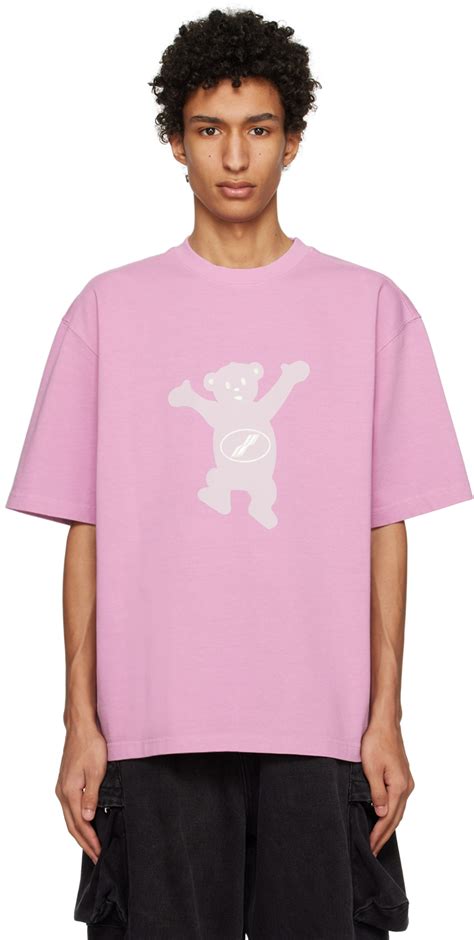 We11done Pink Teddy T Shirt Ssense Uk