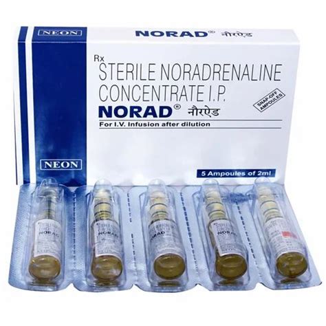 Norad Inj Noradrenaline Concentrate Injection Prescription Treatment