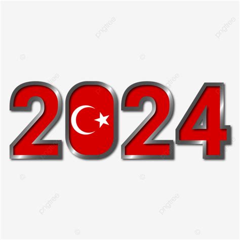 2024 Turkiye Flag Artfont Vector, 2024 Turkiye, 2024, 2024 Turkiye Flag PNG and Vector with ...