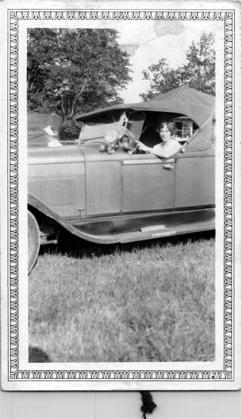 Cute Flapper Girl Defies Patriarchy By Driving Ford Model T 1920s Vintage Photo Ebay