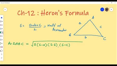 Ch 12 Heron S Formula Part 1 Class 9 YouTube