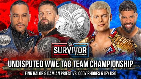 Wwe 2k23 Finn Balor And Damian Priest Vs Cody Rhodes And Jey Uso Wwe Survivor Series Youtube