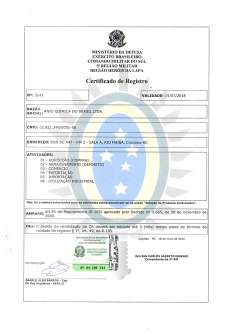 O Que Cr Certificado De Registro Santana Jlm