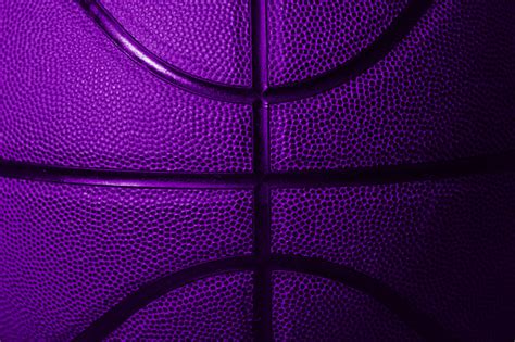 Closeup Detail Of Purple Basketball Ball Texture Background Horizontal