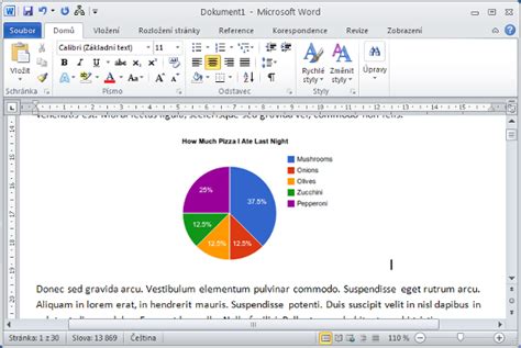 Seznam grafů ve Wordu Formatovani dokumentu cz