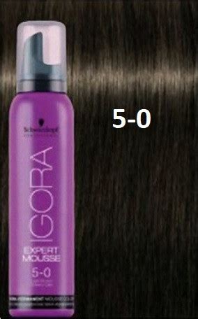 Oттeнoчный мycc Schwarzkopf IGORA Expert Mousse 5 0 Cвeтлo кopичнeвый