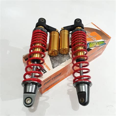 Jual Shock Sok Skok Belakang Tabung Atas Daytona Racing EVO Merah 360mm