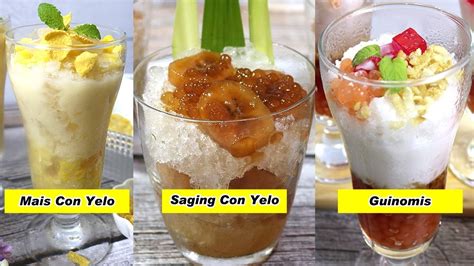 Filipino Summer Coolers Saba Con Yelo Guinomis And Mais Con Yelo