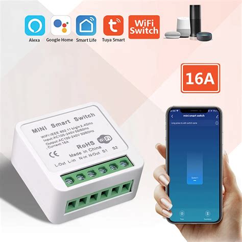 Tuya Mini Wifi Smart Switch Module 16A 2 Way Control Smart Home DIY