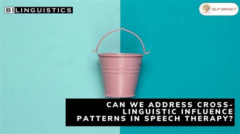 Can We Address Cross Linguistic Influence Patterns In Speech Therapy