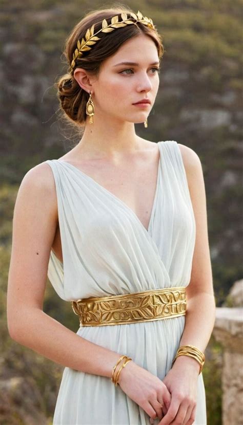 Divine Grace In Greek Goddess Outfit In 2024 Greek Goddess Costume Greek Goddess Dress Greek