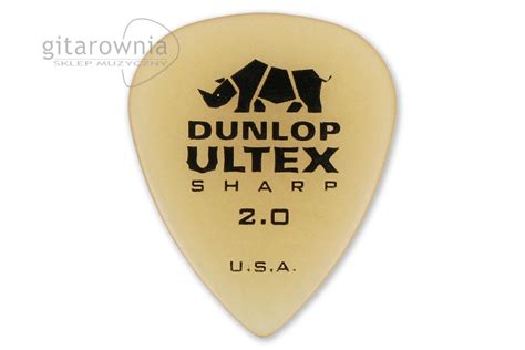 DUNLOP 43320 433 20 433 20 Ultex Sharp czarny nosorożec kostka gitarowa