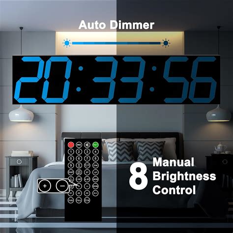 Oversize LED Digital Wall Clock With Countdown Timer Remote Control