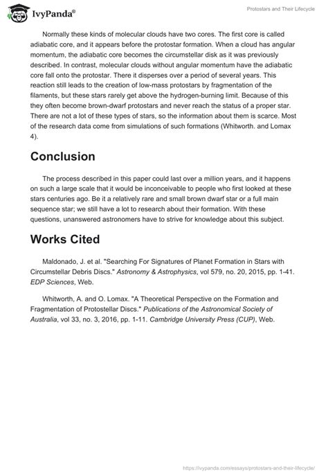 Protostars and Their Lifecycle - 562 Words | Report Example