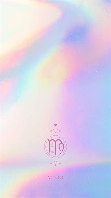 Virgo Aesthetic Astrology Holographic Wallpaper For Phone Iphone And