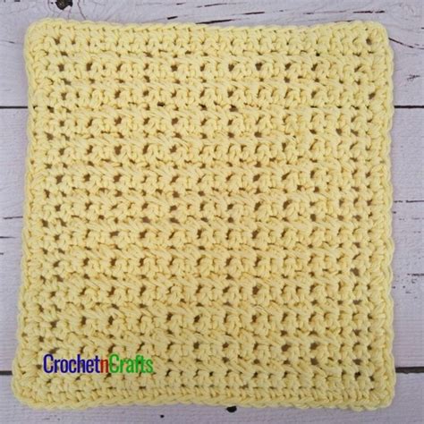 Single Crochet And Cross Stitch Textured Dishcloth Crochetncrafts