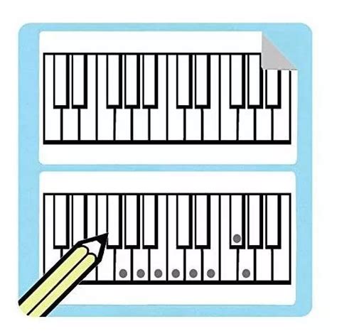 Pegatinas De Diagrama Grande De Piano Teclado Pegatinas Meses Sin