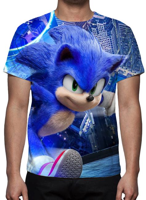 Camiseta Filme Sonic Mod Estampa Total Elo