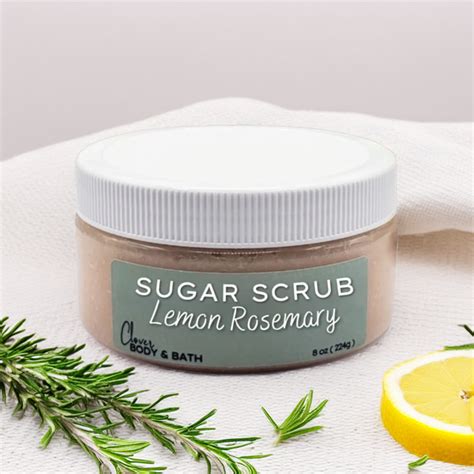 Lemon Rosemary Sugar Scrub Clover Body And Bath