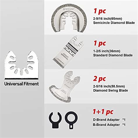 Ezarc Diamond Oscillating Tool Blade Set Multi Tool Mortar Cutting Saw