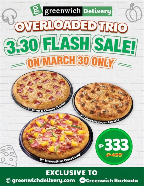 Greenwich Pizza 3.30 Online Flash Sale - Save as Much as ₱166 on Overload Trio in 2021 ...