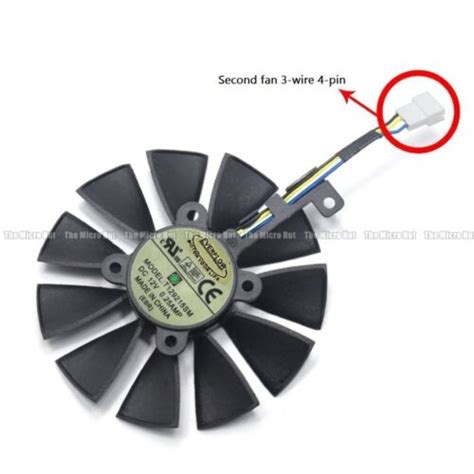 T129215SM 87mm GPU Fan STRIX RX470 RX580 GTX1050 1060 1070 1080 R9 390 ...