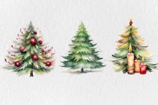 Watercolor Christmas Trees Clipart Graphic By Lloy Design Creative