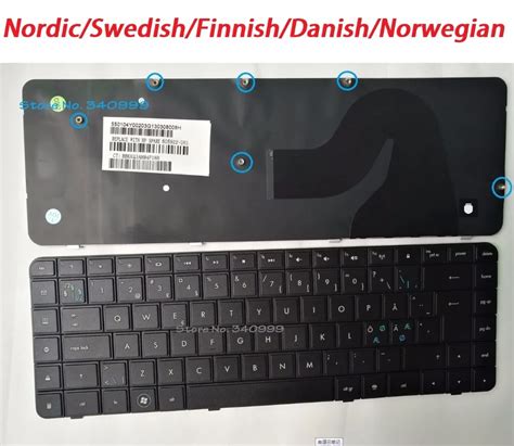 Nuevo teclado original danés noruego para HP 589301 DH1 599602 DH1