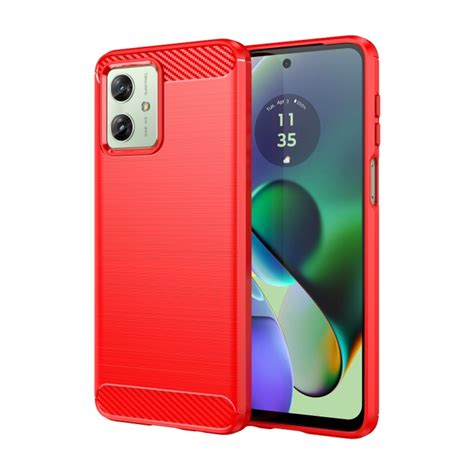 Capa Moto G54 TPU Escovado Vermelho