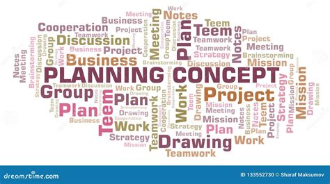 Planning Concept Word Cloud Stock Illustration Illustration Of