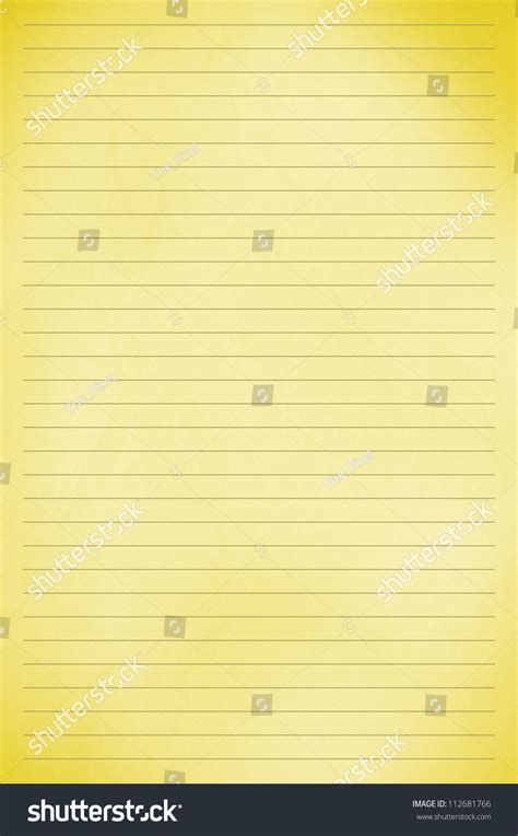 Blank Yellow Lined Paper Sheet Background Or Textured Stock Photo