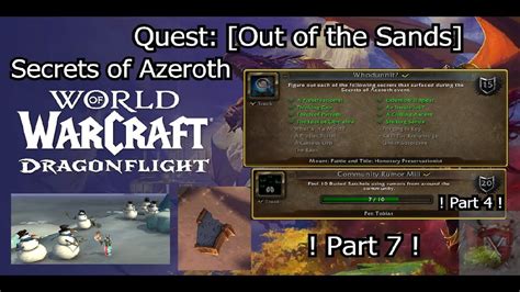 Quest Out Of The Sands Shifting Sands Secrets Of Azeroth Part