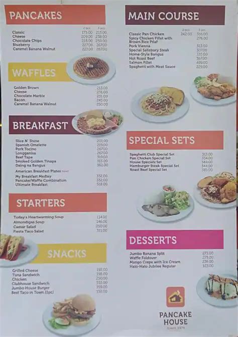 Perkins Pancake House Menu