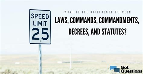 What is the difference between laws, commands, commandments, decrees, and statutes ...