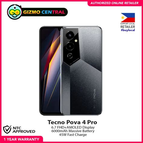 Tecno Pova Pro Gb Gb Ram Fhd Amoled Display Hz Mah