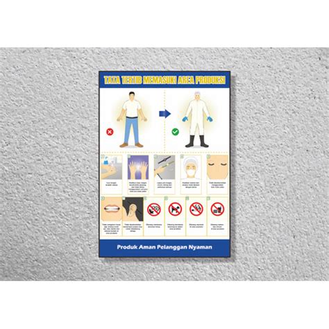 Jual Sp320 Poster K3 Safety A2 Frame Tata Tertib Memasuki Area