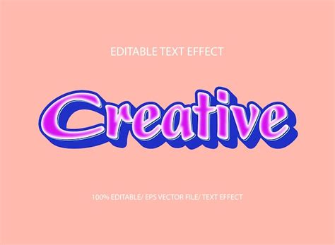 Premium Vector Creative Text Effect Style