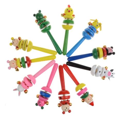 Colorful Early Learning Educational Toys Rattles Toys Cute Animal Baby ...