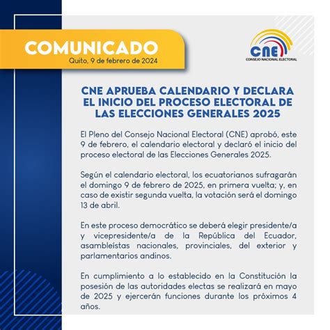 Elecciones Generales Consejo Nacional Electoral Cne Ecuador