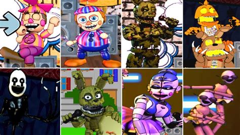 Fnf All New Animatronics Fnaf Nights Funkin Fnf Game Videos