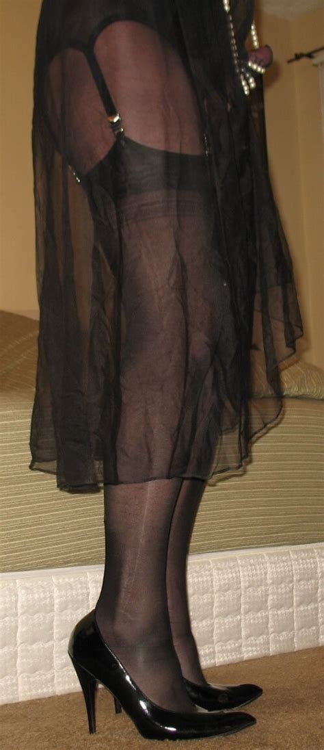 Long Luscious Legs Encased In Sheer Black Silk Ff Nylons 75 Pics