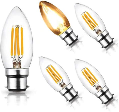 B Bayonet Cap Led Filament Candle Bulb Dimmable W W Equivalent