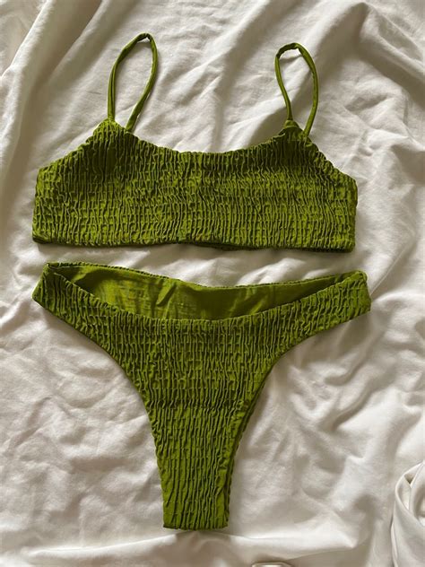 Olive Green Bikini Set On Carousell