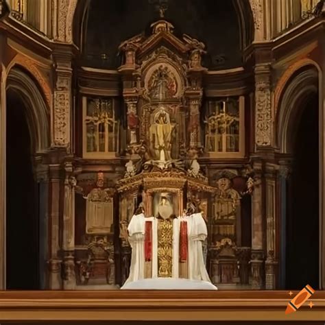 Elevation Of The Host In A Traditional Latin Mass On Craiyon