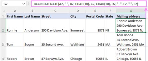 Formula To Concatenate Multiple Cells In Excel Catalog Library