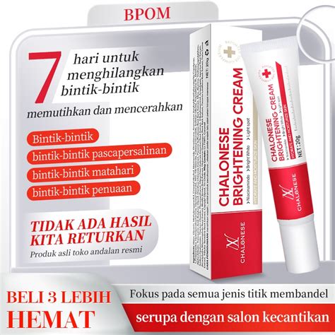 Jual PROMO 3PCS CHALONESE CREAM WHITENING CREAM PENGHILANG FLEK DAN