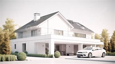 Visualizing A Property With Lush Garden And Car Parking Inside The